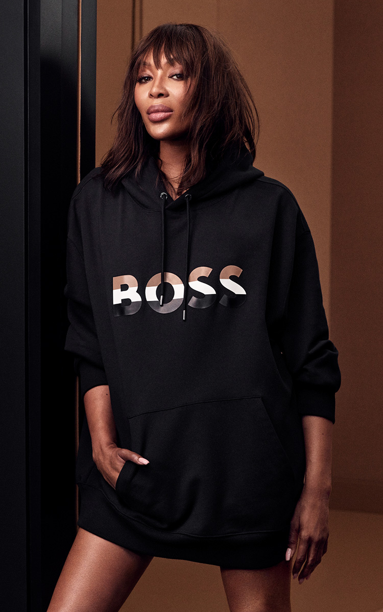 Boss logo hoodie online