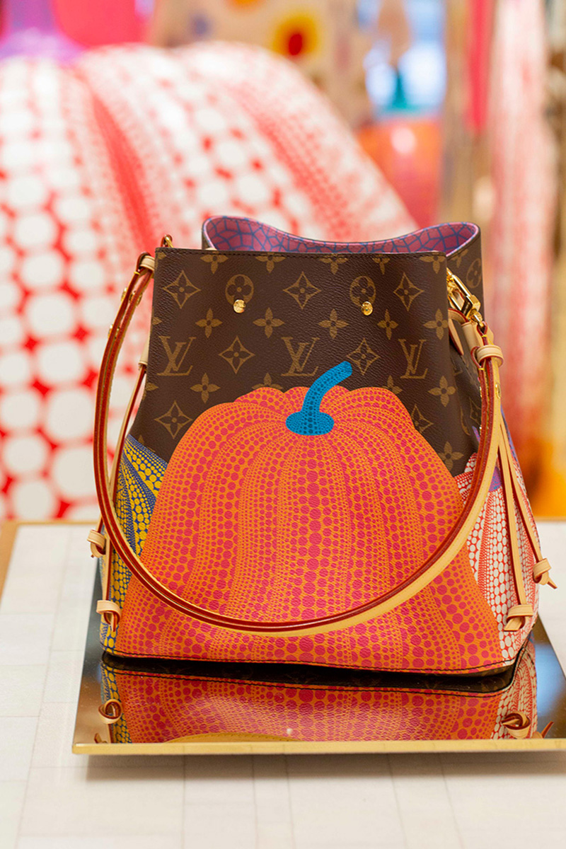 Louis Vuitton Yayoi Kusama HandBag Neverfull LV Handbag Pumpkin